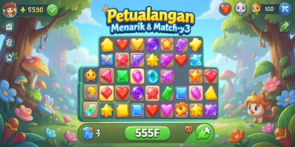 Tampilan menawan dari gameplay seru di 555F.