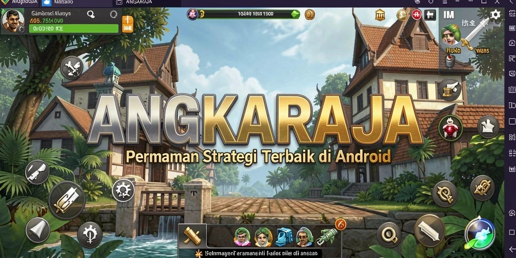 Gameplay menarik dengan strategi mendalam dalam ANGKARAJA.