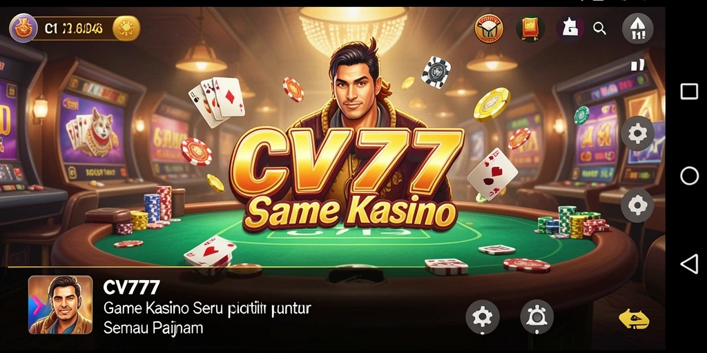 Tampilan gameplay Kasino yang mendebarkan dalam CV777.