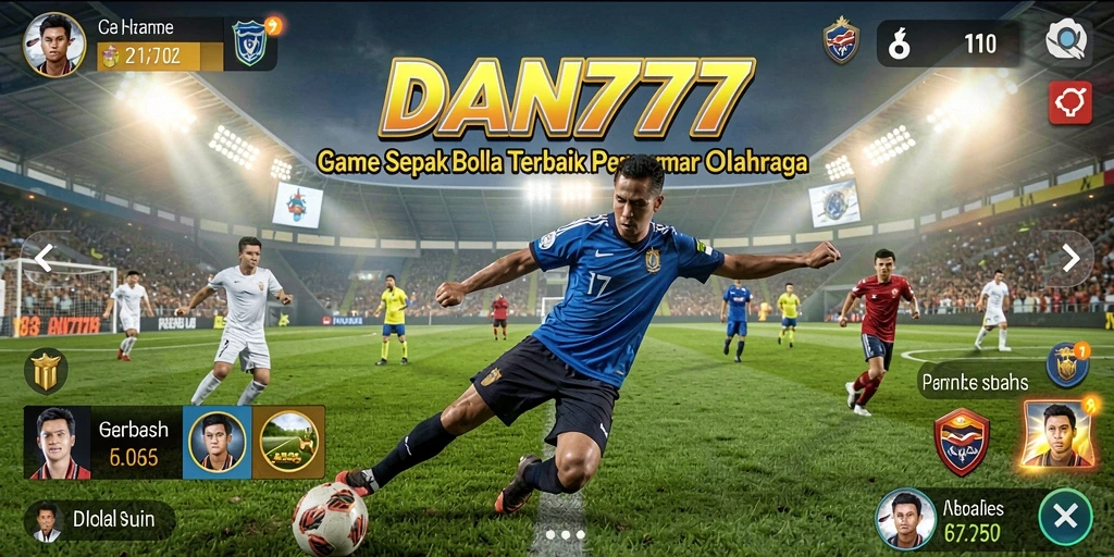 Tangkapan layar dari gameplay menarik DAN777 dengan aksi sepak bola seru.
