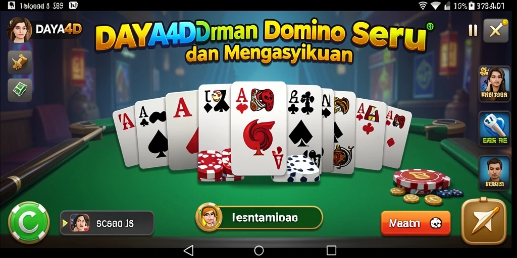 Tampilan gameplay seru dari DAYA4D saat bermain Domino.