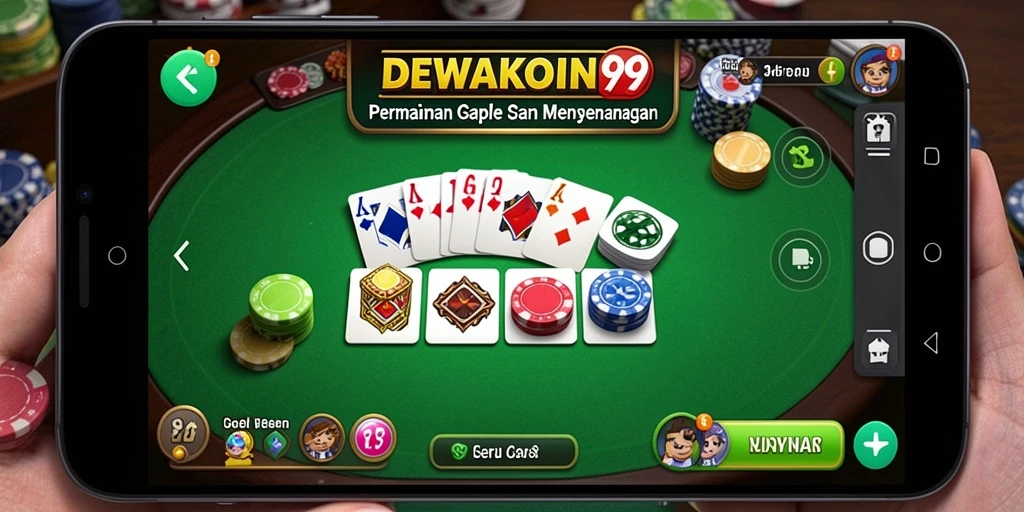 Tampilan gameplay Gaple yang menarik di DEWAKOIN99.