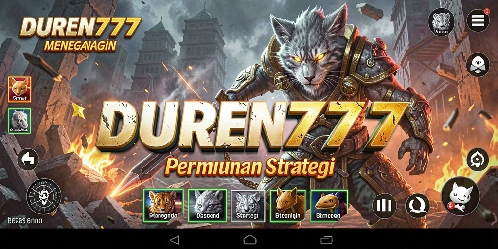 Tampilan gameplay mendebarkan DUREN777 dalam mode strategi.