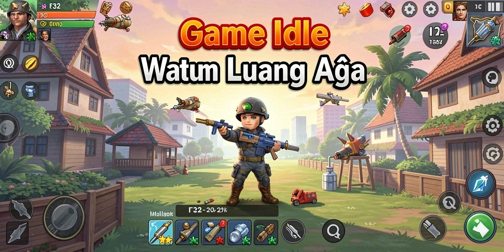 Screenshot gameplay F32 menampilkan aksi seru dalam mode Idle.