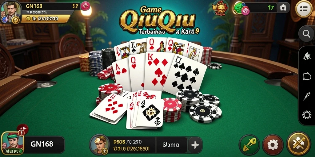 Tampilan gameplay QiuQiu yang seru dan mengasyikkan di GN168.