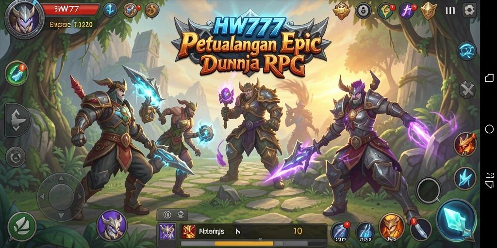 Tampilan menarik dari gameplay RPG HW777 dengan grafis memukau.