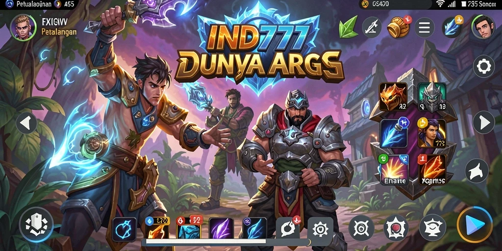 Screenshot IND777 menunjukkan aksi mendebarkan dalam pertempuran ARPG.