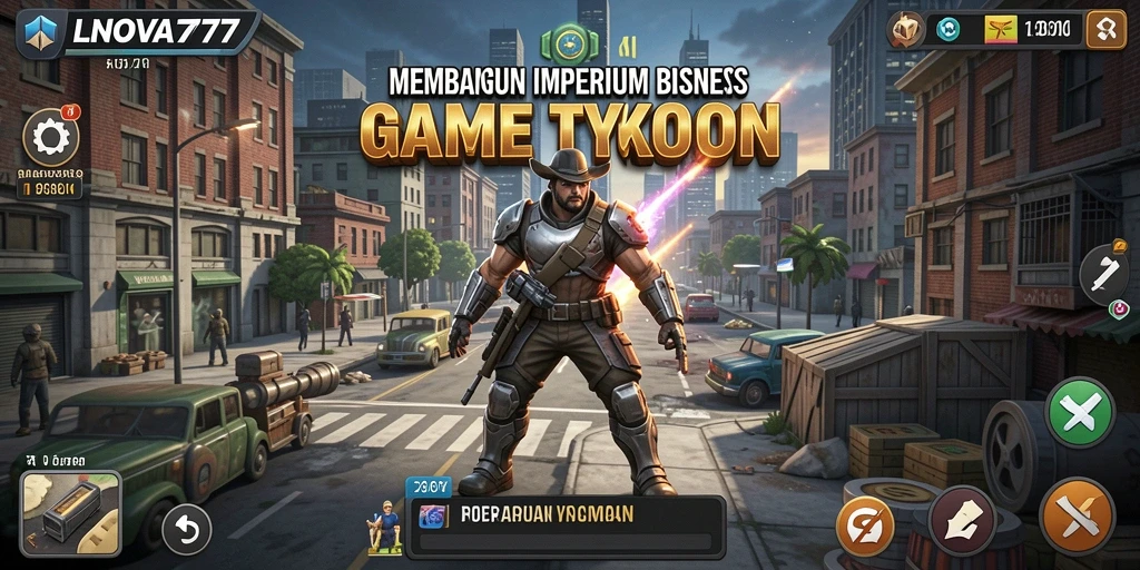 Screenshot utama LNOVA777 menampilkan strategi bisnis yang cerdas dalam Tycoon.
