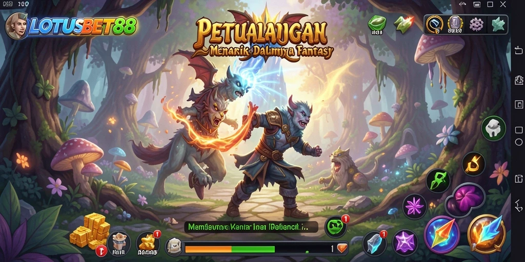 Tampilan gameplay LOTUSBET88 yang epik dalam petualangan seru.