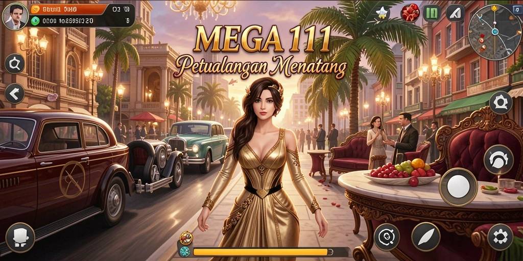 Tangkapan layar gameplay MEGA111 menunjukkan aksi mendebarkan dalam petualangan.