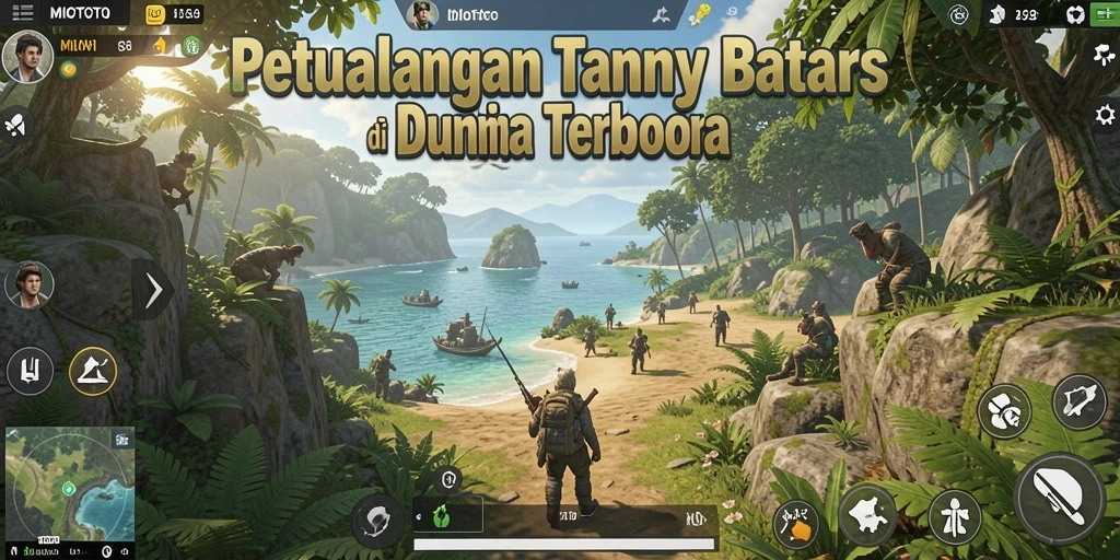 Gambaran layar gameplay di dunia terbuka MIOTOTO.