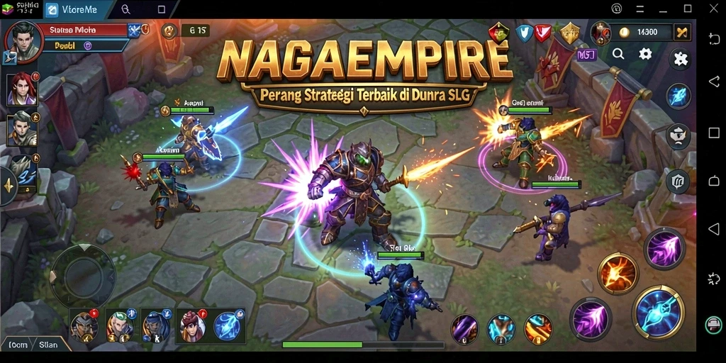 Tampilan dinamis dalam pertempuran di NAGAEMPIRE yang memukau.