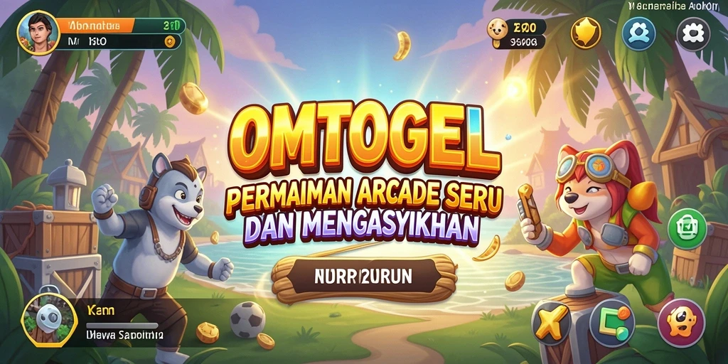 Screenshot permainan OMTOGEL menampilkan aksi seru dalam gameplay Arcade.