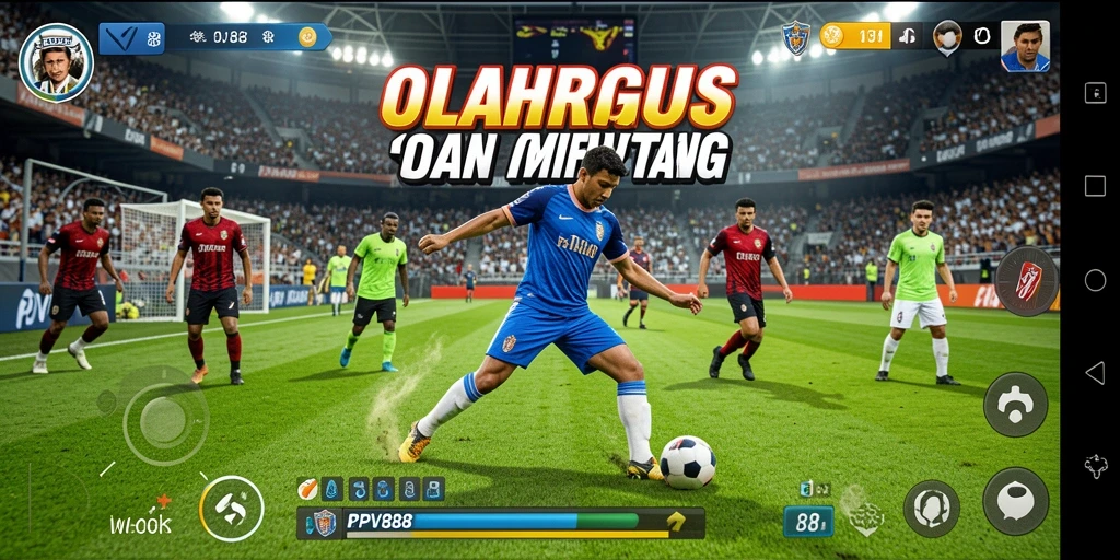Tangkapan layar utama PPV88 menampilkan aksi intens dalam permainan olahraga.