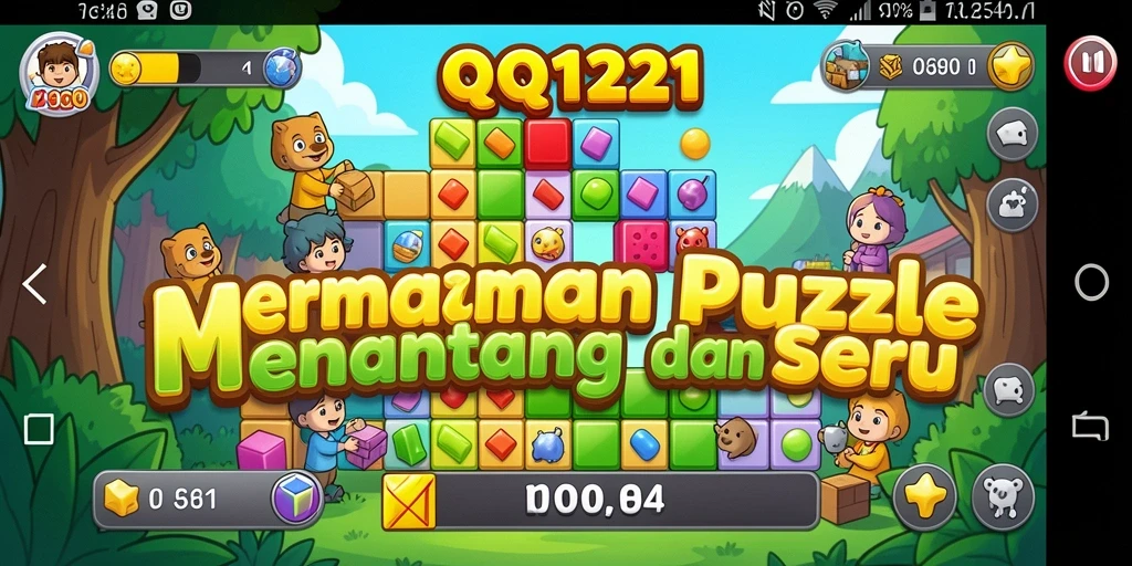Tangkapan layar QQ1221 menampilkan gameplay puzzle yang seru dan menantang.