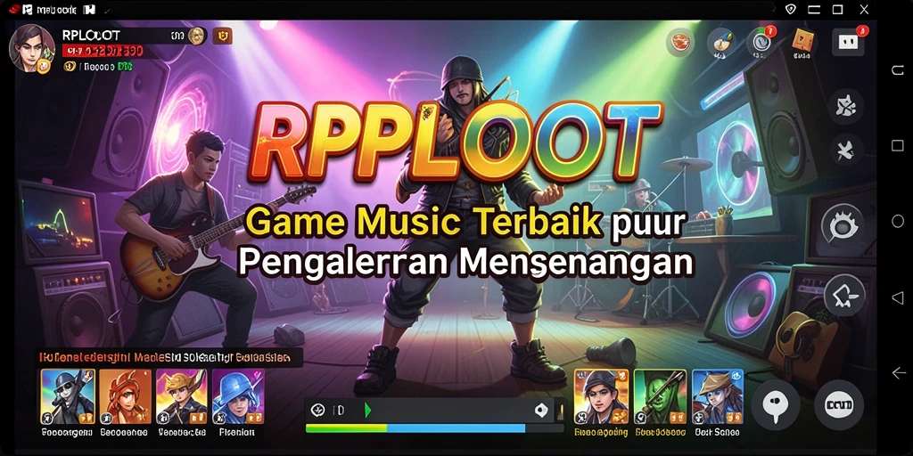 Tampilan gameplay RPLOOT yang menampilkan interaksi musik yang seru.