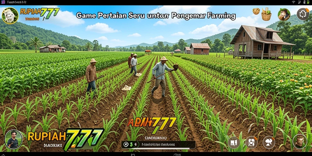 Screenshot utama RUPIAH777 menampilkan aksi bertani yang seru.