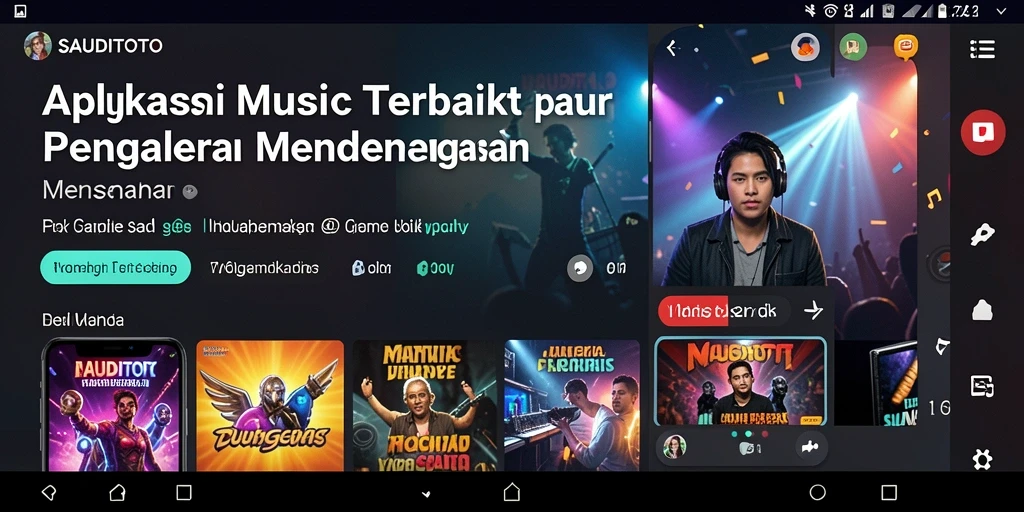 Tampilan gameplay SAUDITOTO yang menarik dengan fitur musik interaktif.