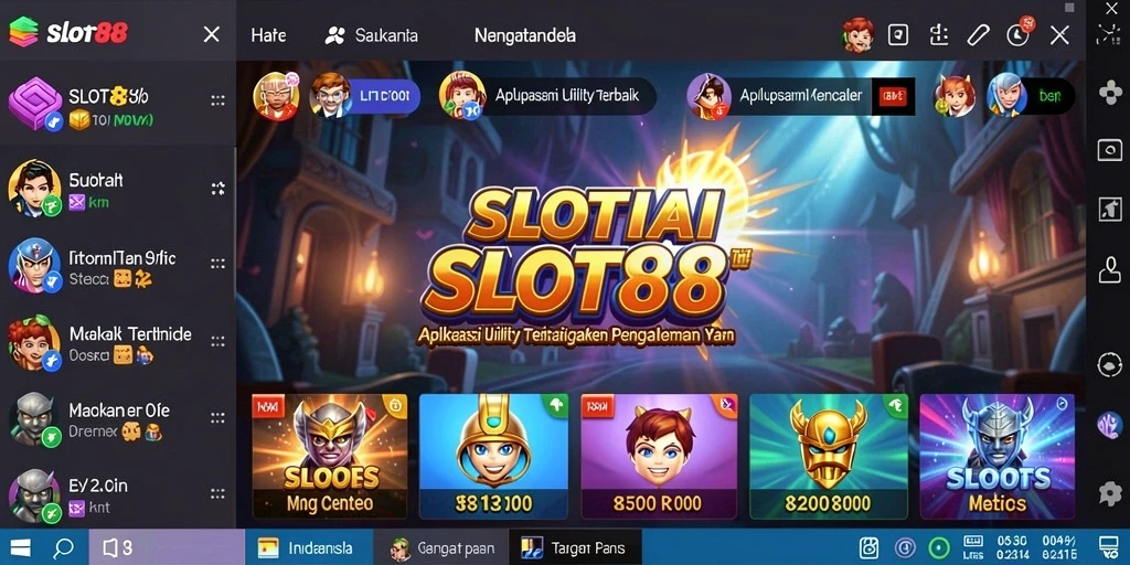 Tangkapan layar dari antarmuka utama SLOT88 yang menampilkan fitur-fitur penting.