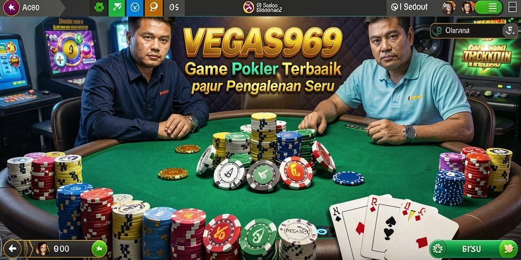 Screenshot utama VEGAS969 menunjukkan keseruan bermain poker.